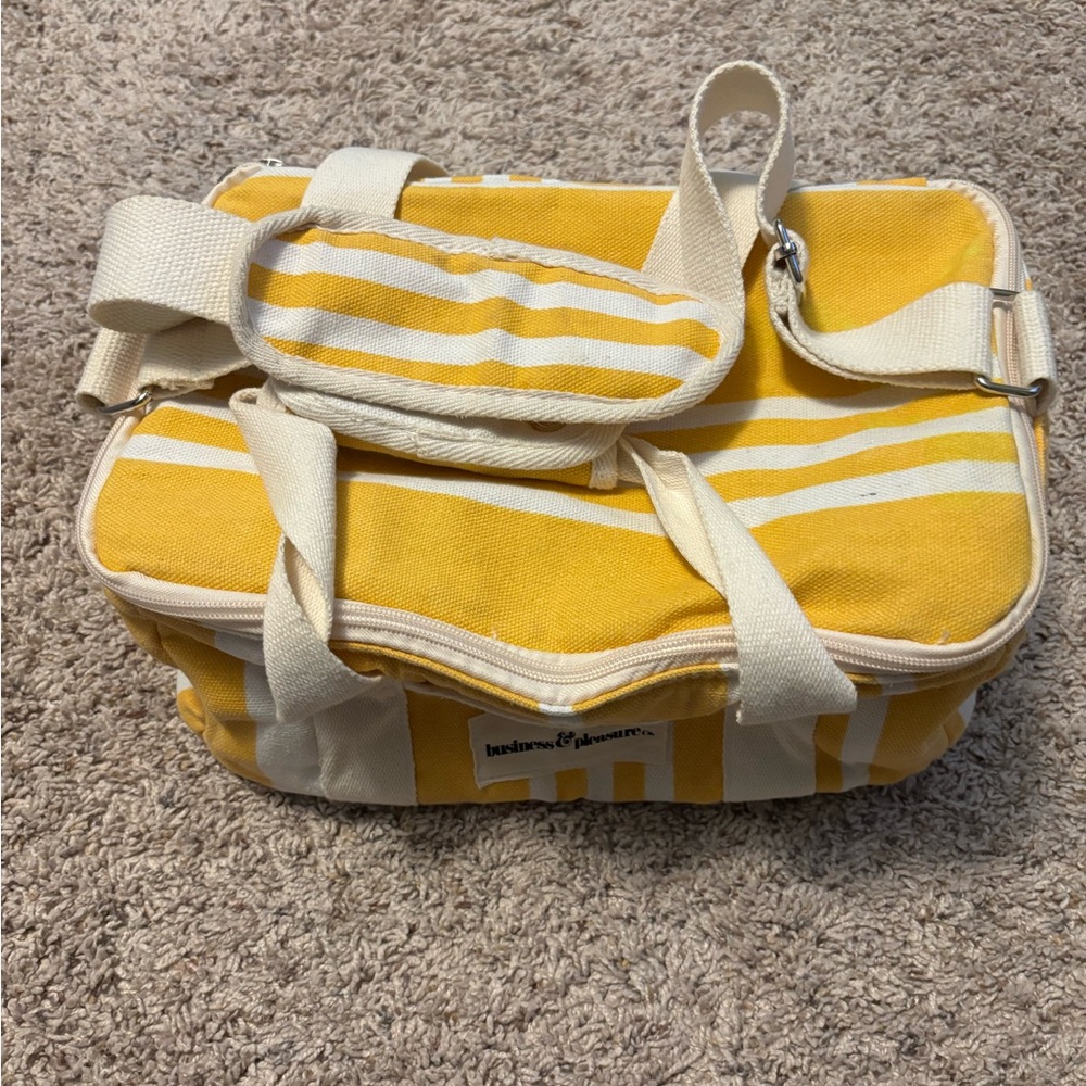 Yellow Stripe Canvas Tote Bag - Picture 2 of 3
